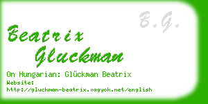 beatrix gluckman business card